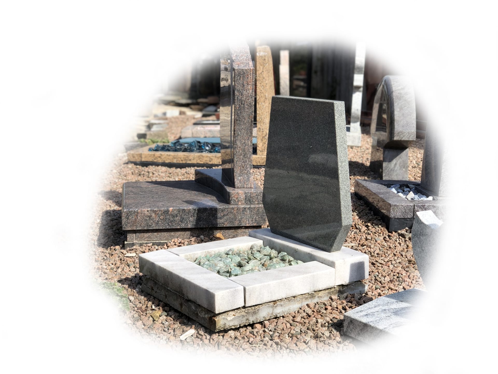 Grafsteen Daluja Grey graniet 55