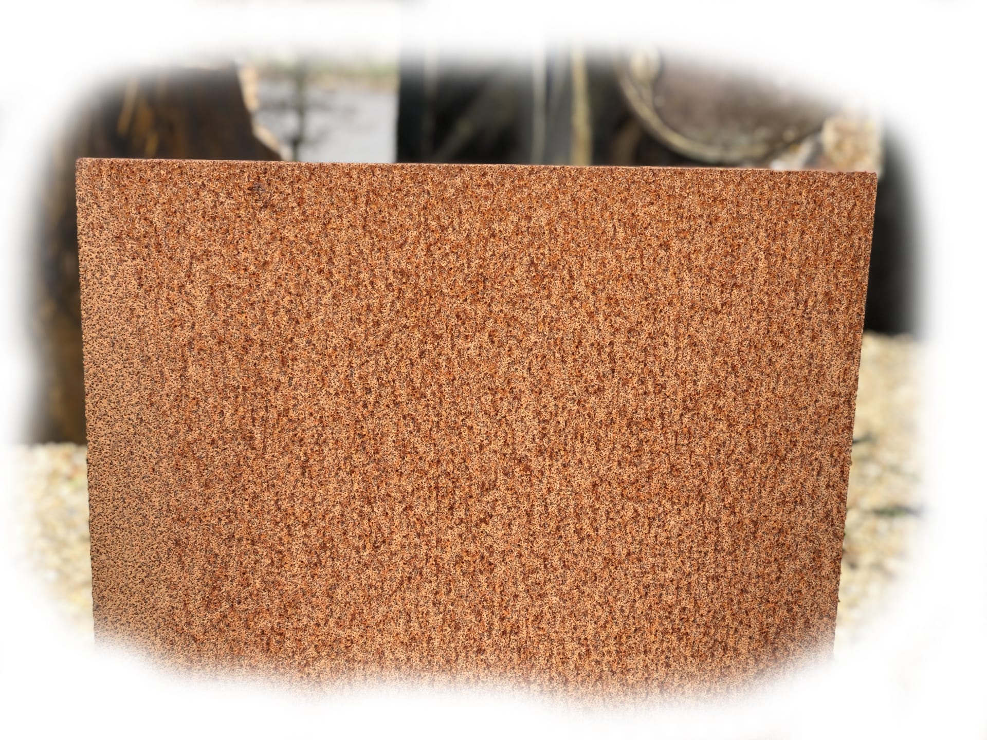 Grafsteen Himalaya met cortenstaal 106