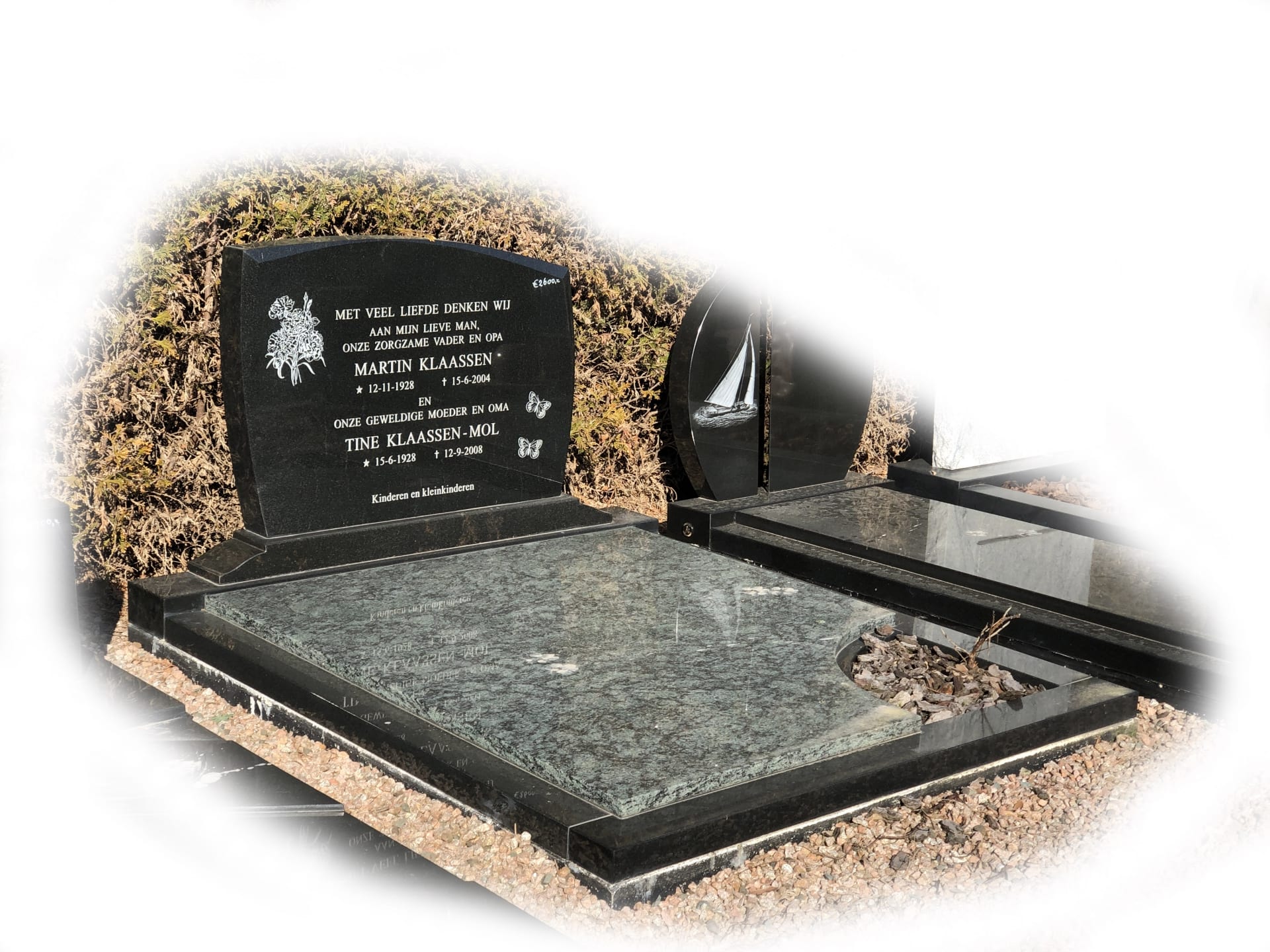 Grafsteen Olive Green graniet 40