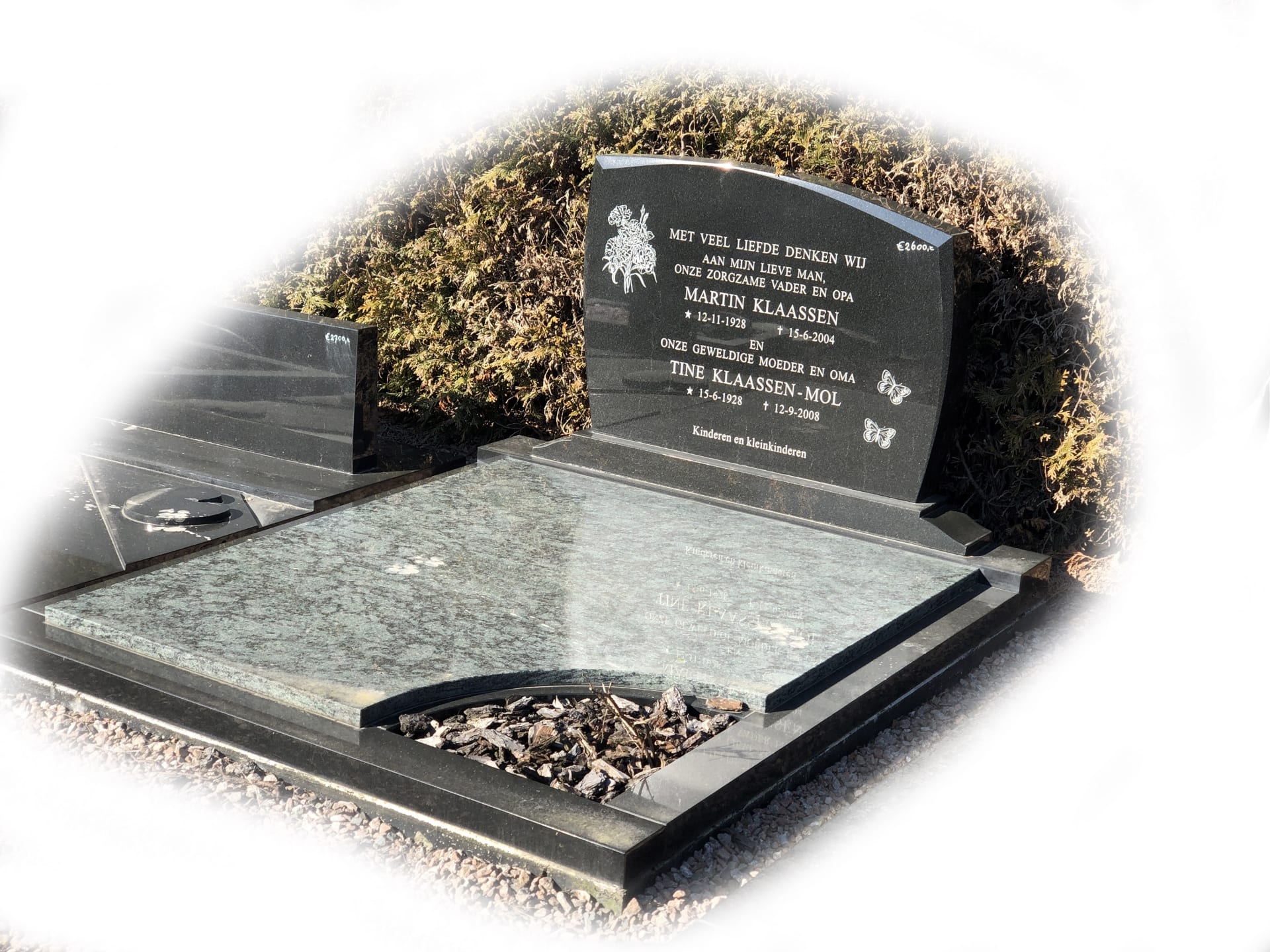 Grafsteen Olive Green graniet 40