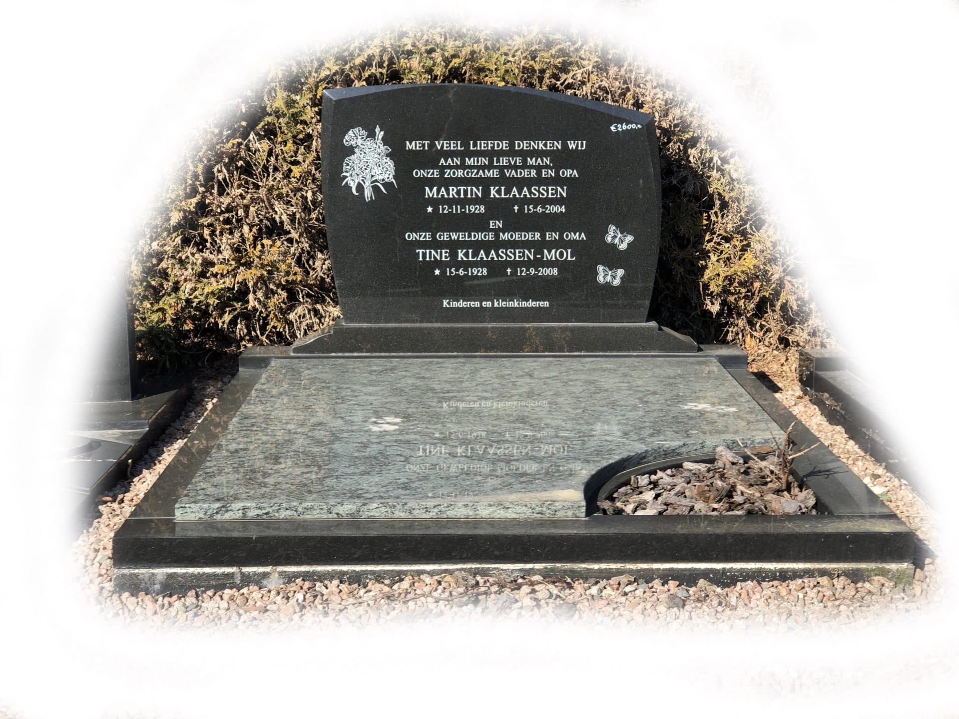 Grafsteen Olive Green graniet 40