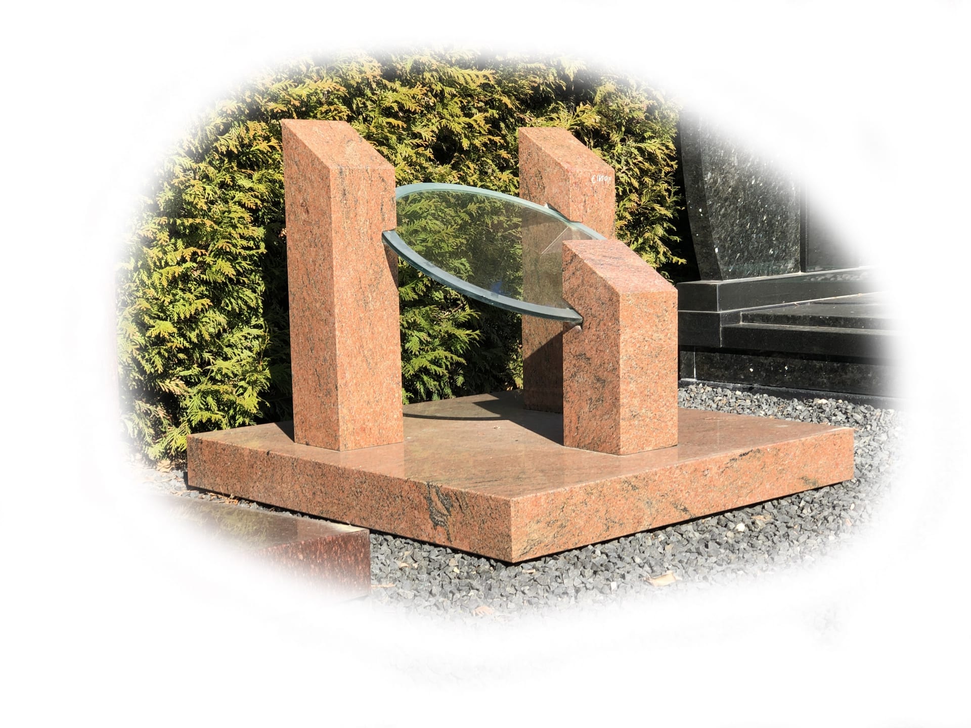 Grafsteen Multi Colour Red graniet 11