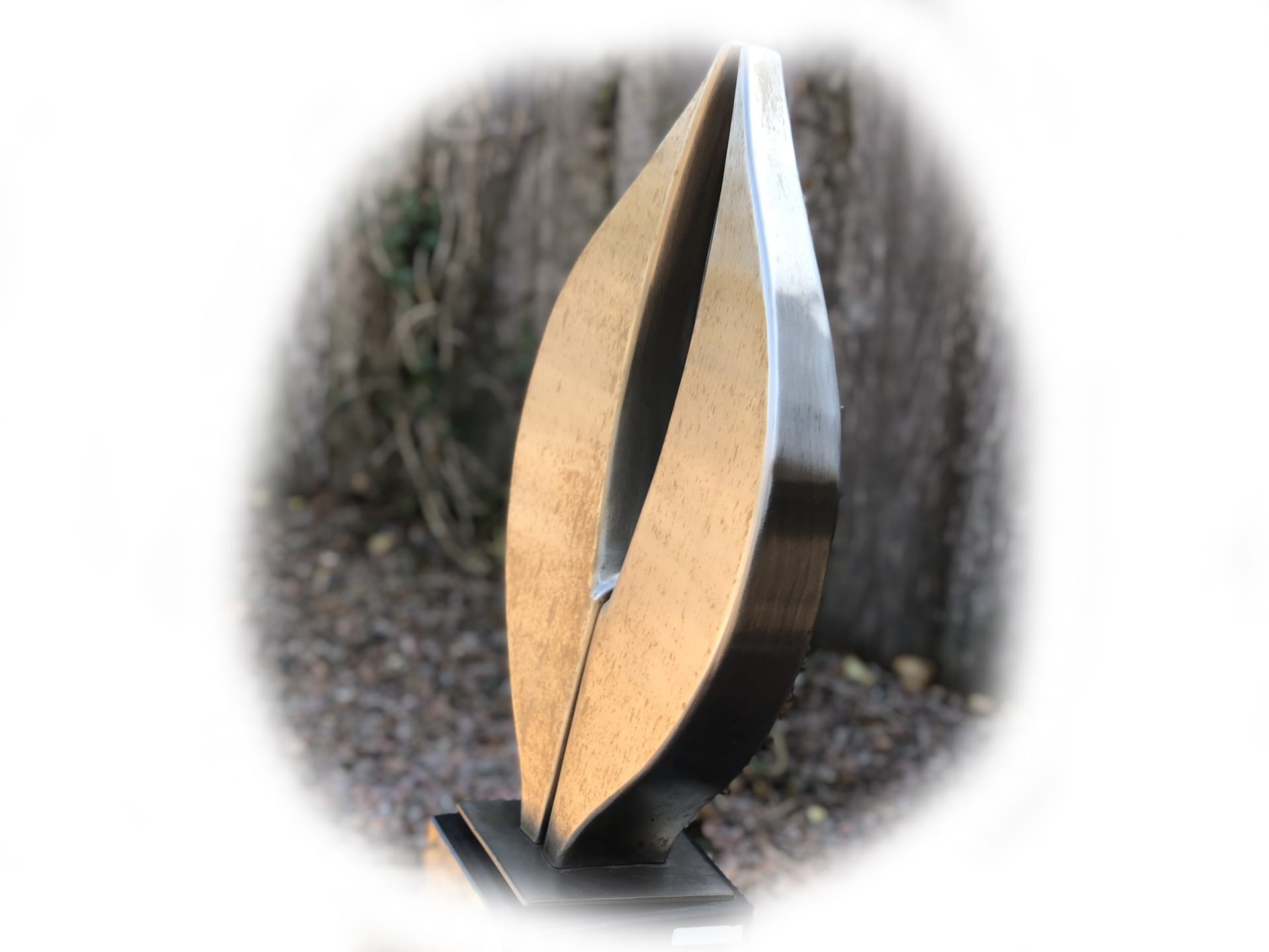 Grafsteen zwart graniet & RVS 37