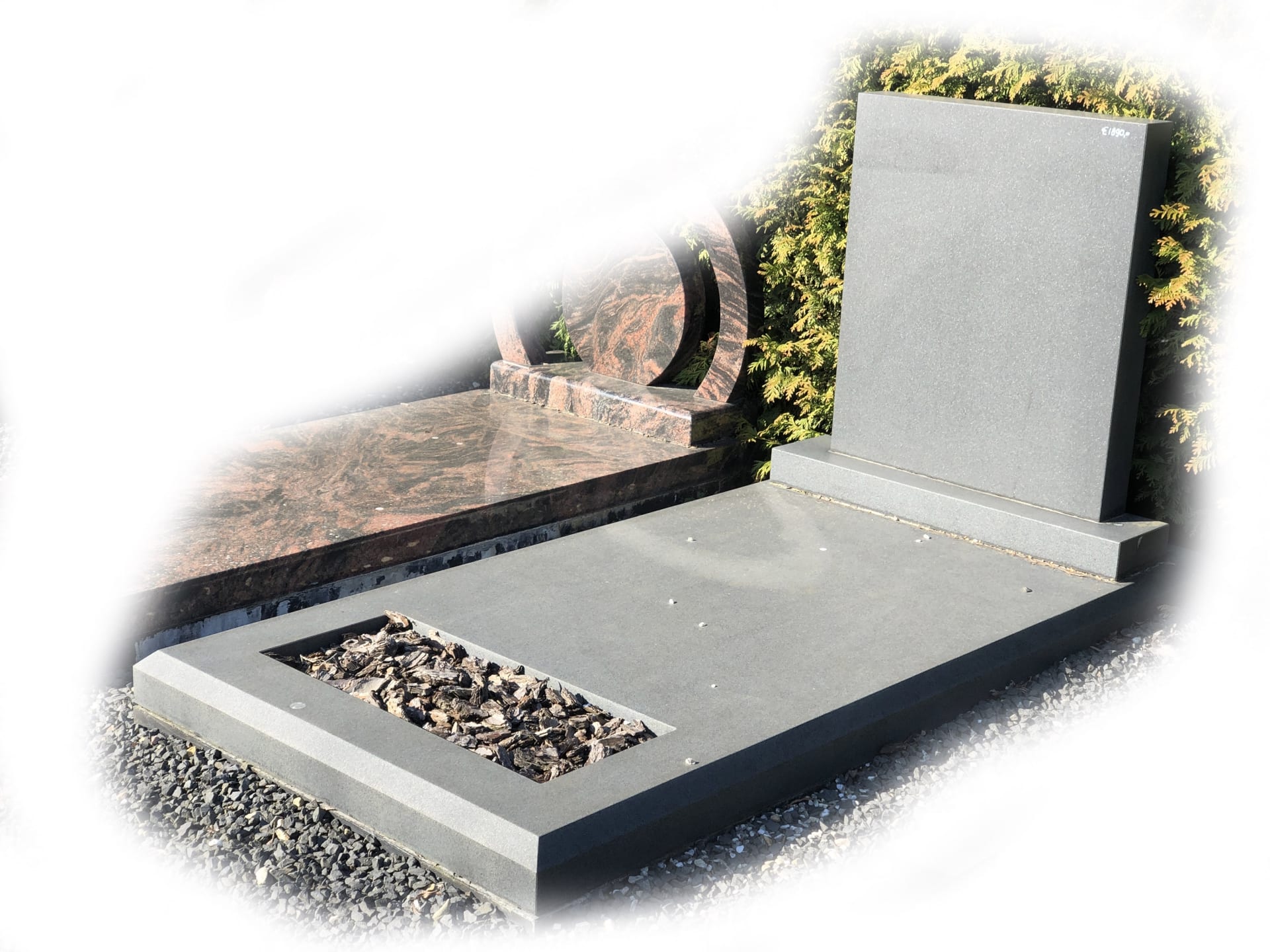 Grafsteen zwart graniet 7