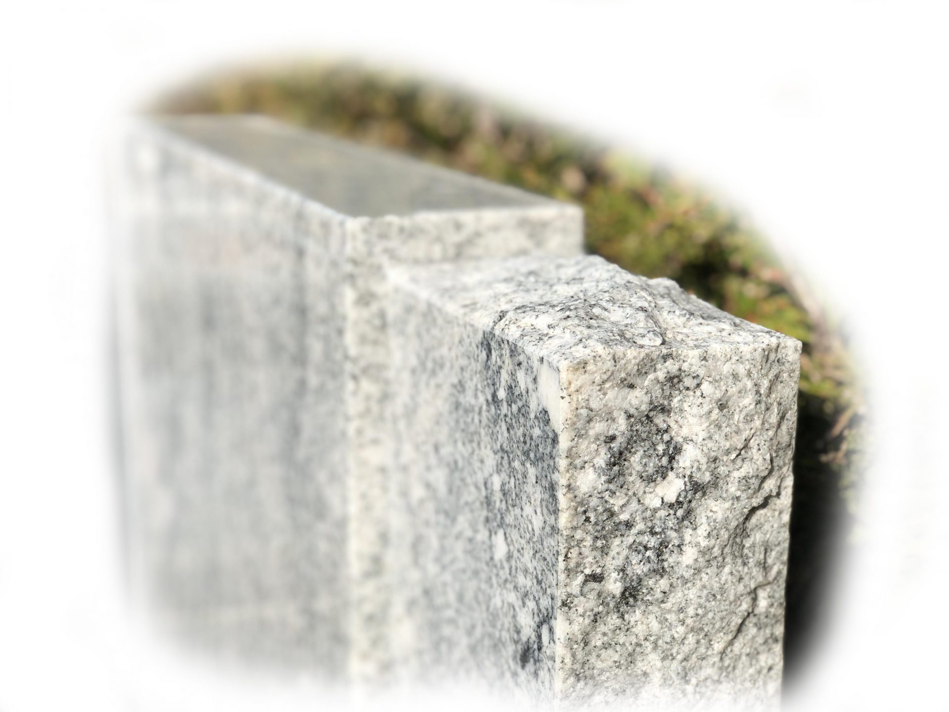 Grafsteen Viscount White en Zwart Graniet 65